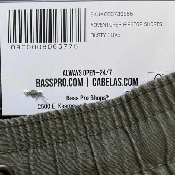 Bass Pro Shops Natural Reflections Ripstop Adventurer Shorts Small Dusty Olive - Picture 6 of 6